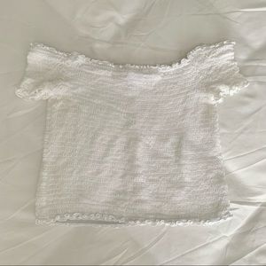 White off the shoulder top